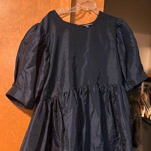 Kika Vargas Midnight Navy A-Line Dress